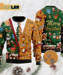 Carpenter Ugly Christmas Sweater 3d