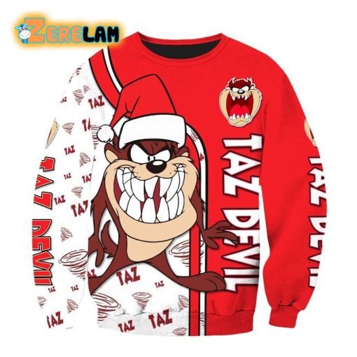 Cartoon Character Christmas Taz Devil Sweater All Over Printed 3d Unisex Men Women