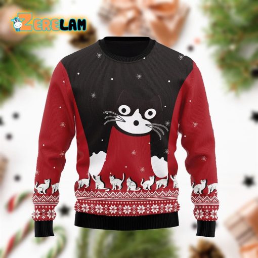 Cat Awesome Funny Family Christmas Ugly Sweater