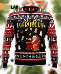 Cats For Everybody Merry Christmas Funny Family Ugly Sweater