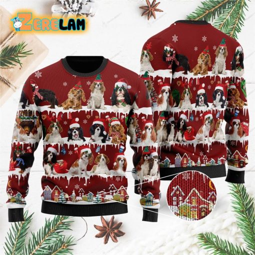 Cavalier King Charles Spaniel For Unisex Ugly Christmas Sweater All Over Print Sweatshirt