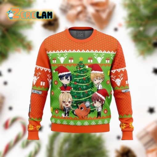 Chibi Chainsaw Man Ugly Sweaters For Men And Women