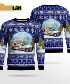 Chicago Fire Department Ambulance 85 Christmas 3d Ugly Christmas Sweater Gift For Christmas Aop Sweater