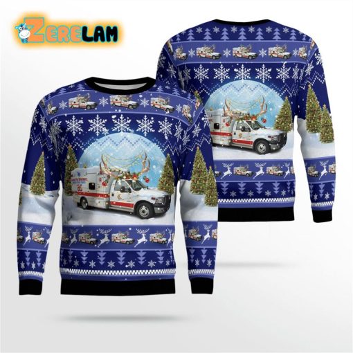 Chicago Fire Department Ambulance 85 Christmas 3d Ugly Christmas Sweater Gift For Christmas Aop Sweater