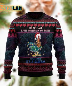 Chicken I Dont Fart I Just Whisper In My Pant Funny Ugly Sweater