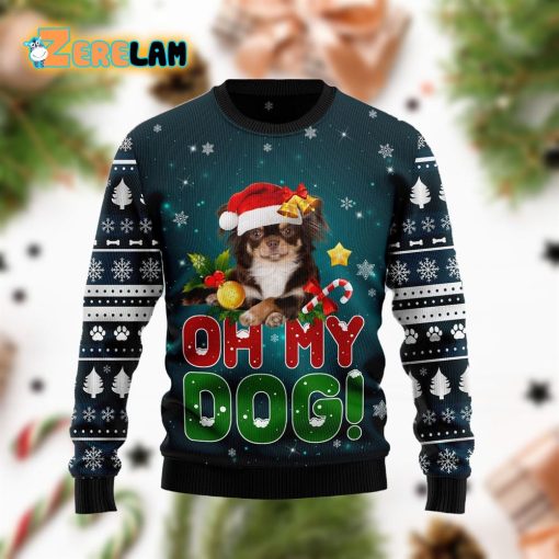 Chihuahua Oh My Dog Funny Ugly Sweater Christmas