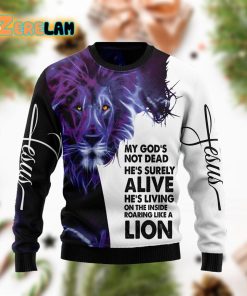 Christian Lion Christmas Ugly Sweater