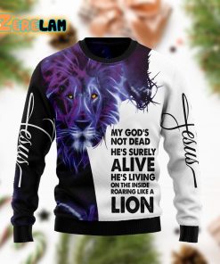 Christian Lion Funny Christmas Ugly Sweater