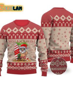 Christmas Aloha Hawaii Mele Kalikimaka Ugly Christmas Sweater All Over Print Sweatshirt