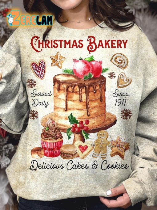 Christmas Bakery Delicious Cakes And Cookies Shirt