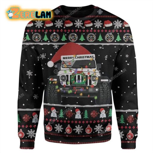 Christmas Car For Unisex Ugly Christmas Sweater All Over Print Sweatshirt