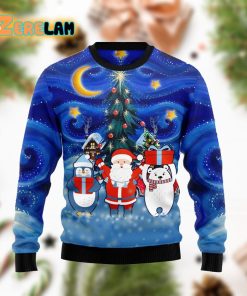 Christmas Card Polar Bear Santa Penguin Funny Ugly Sweater For Men And Women