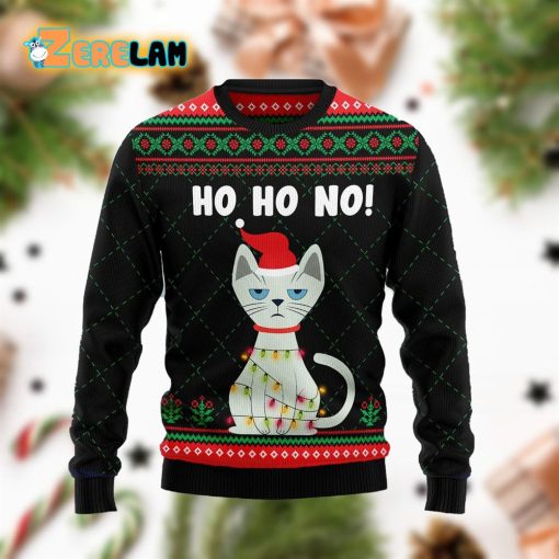 Christmas Cat Black Ugly Sweater