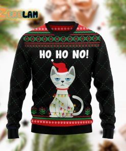 Christmas Cat Black Ugly Sweater For Men And Women