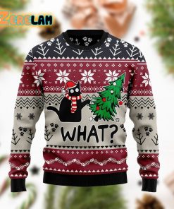 Christmas Cat What Ugly Sweater For Men And Women