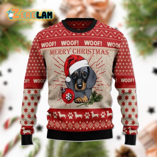 Christmas Dachshund Dog Ugly Sweater