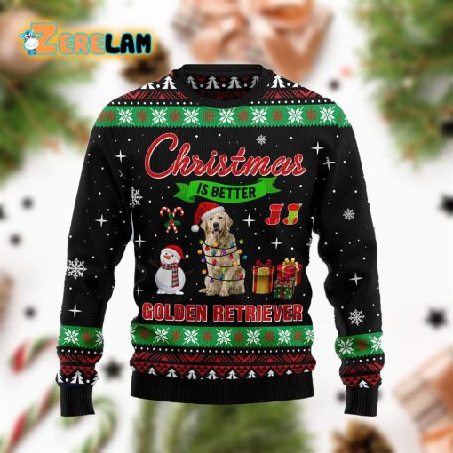 Ugly Sweater Christmas Is Better With Golden Retriever