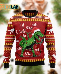 Christmas Singing Dinosaur Ugly Sweater