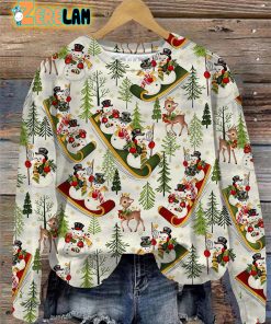 Christmas Snowman Deer Sweatshirt