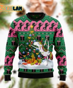 Christmas Tree Unicorn Ugly Sweater For Unisex