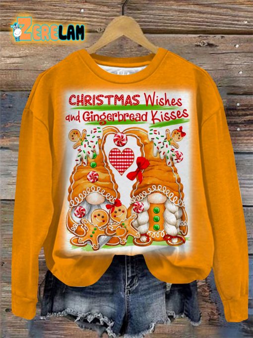 Christmas Wishes And Gingerbread Kisses Shirt