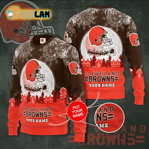 Cleveland Browns Personalized Ugly Sweater Christmas