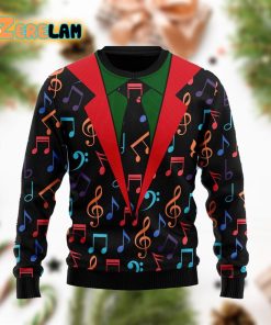 Colorful Music Notes Ugly Sweater