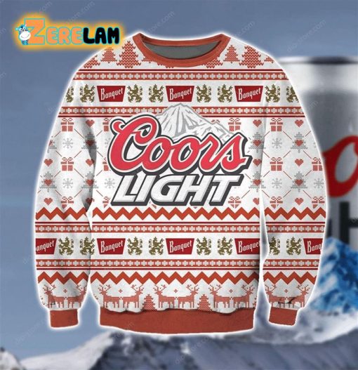 Coors Light Beer Ugly Christmas Sweater