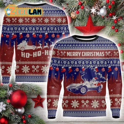 Cor-vette 3d Ugly Christmas Sweater