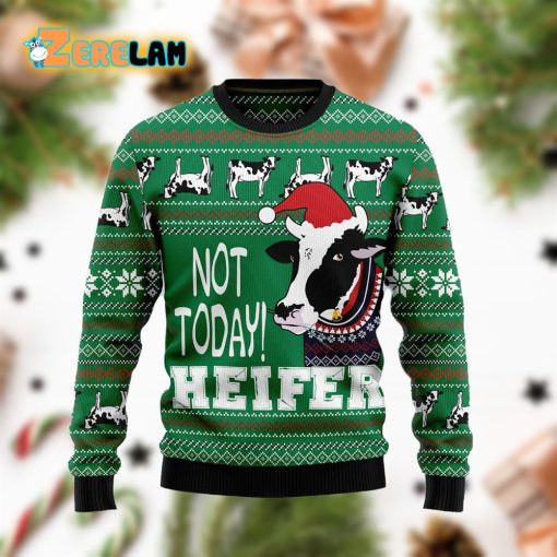 Cow Not Today Christmas Funny Ugly Sweater For Men And Women