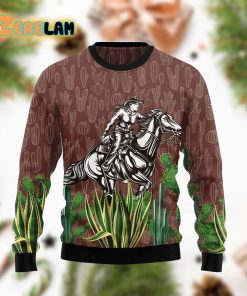 Cowgirl Cactus Funny Ugly Sweater