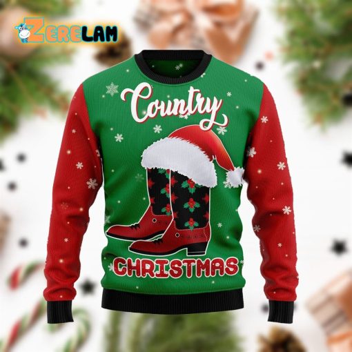 Cowgirl Country Christmas Ugly Sweater
