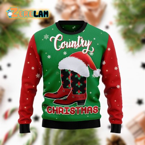 Cowgirl Country Christmas Funny Ugly Sweater