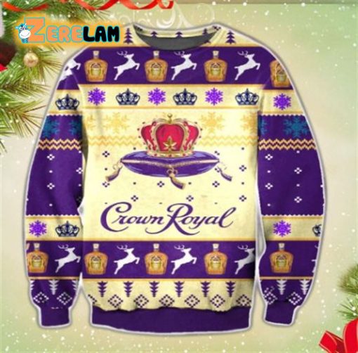 Crown Royal For Unisex Ugly Sweater All Over Print