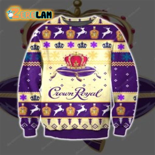 Crown Royal Knitting Ugly Christmas Sweater All Over Print Sweatshirt