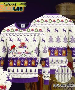 Crown Royal Santa Hat Christmas Knitted Ugly Sweater