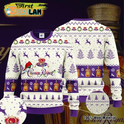 Crown Royal Santa Hat Christmas Knitted Ugly Sweater