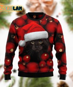 Cute Black Cat Christmas Funny Family Ugly Sweater