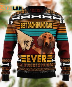 Dachshund Best Dog Dad Christmas Ugly Sweater
