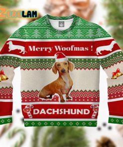 Merry Woofmas Dachshund Ugly Christmas Sweater