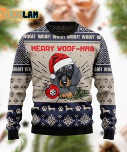 Dachshund Merry Woofmas Christmas Ugly Sweater