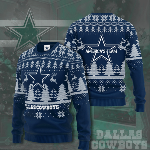 Dallas Cowboys Christmas Ugly Sweater All Over Print Sweatshirt