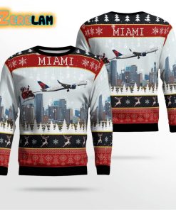 Delta Air Lines Boeing 757-232 With Santa Over Miami Ugly Sweater