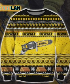 Dewalt Chainsaw 3d All Over Print Ugly Sweater Christmas