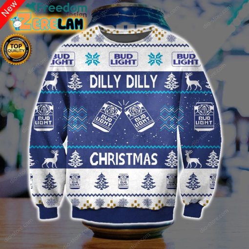 Dilly Dilly Bud Light Knitting Ugly Sweater Christmas All Over Print Sweatshirt