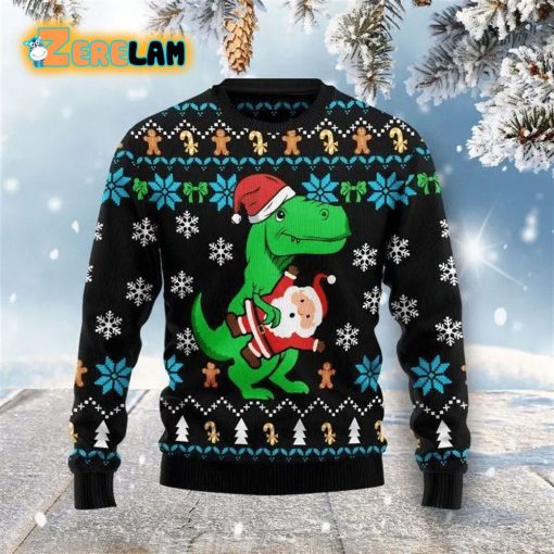 Dinosaur Ugly Sweater Christmas