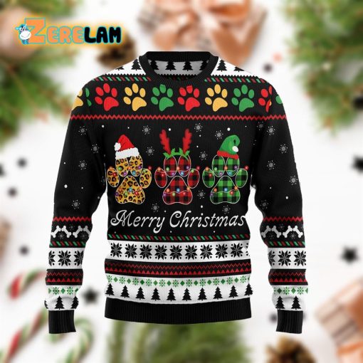 Dog Paws Xmas Funny Ugly Sweater
