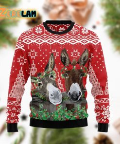 Donkey Buddies Christmas Funny Ugly Sweater