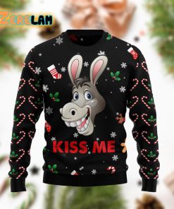 Donkey Kissme Christmas Black Ugly Sweater