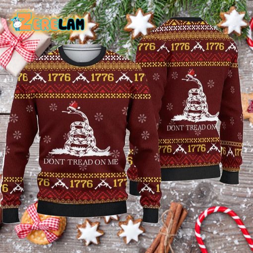 Don’t Tread On Me All Over Printed Ugly Christmas 3D Sweater